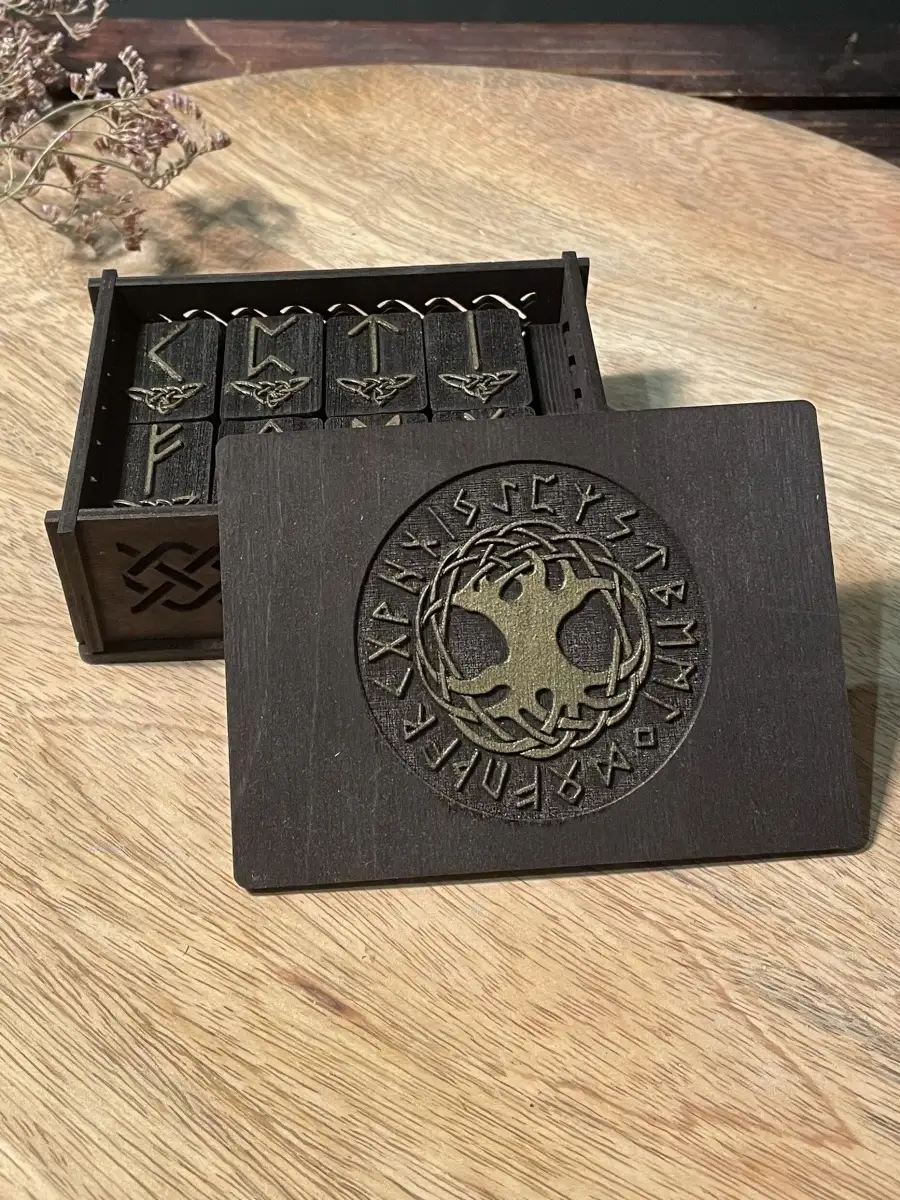 Руны скандинавские набор из дерева