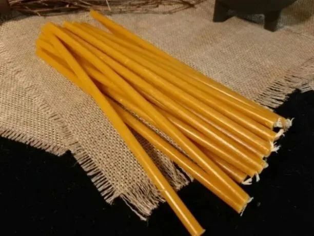 Свечи из натурального воска 5 мм 10 шт